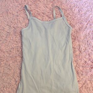 Classic Ribbed Tank Top in Light Blue